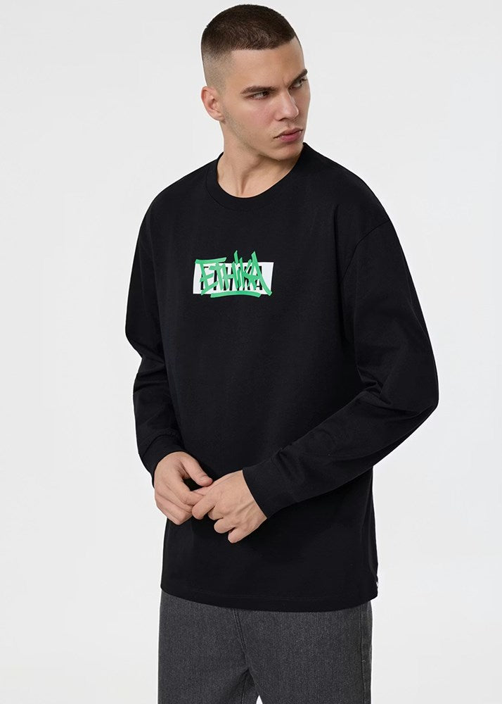 Ethika Mens Blastover Longsleeve Tee - Black