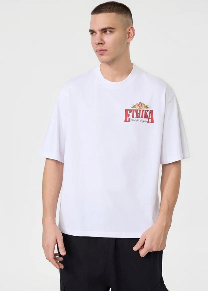 Ethika Mens Familie Crest Box Cut Tee
