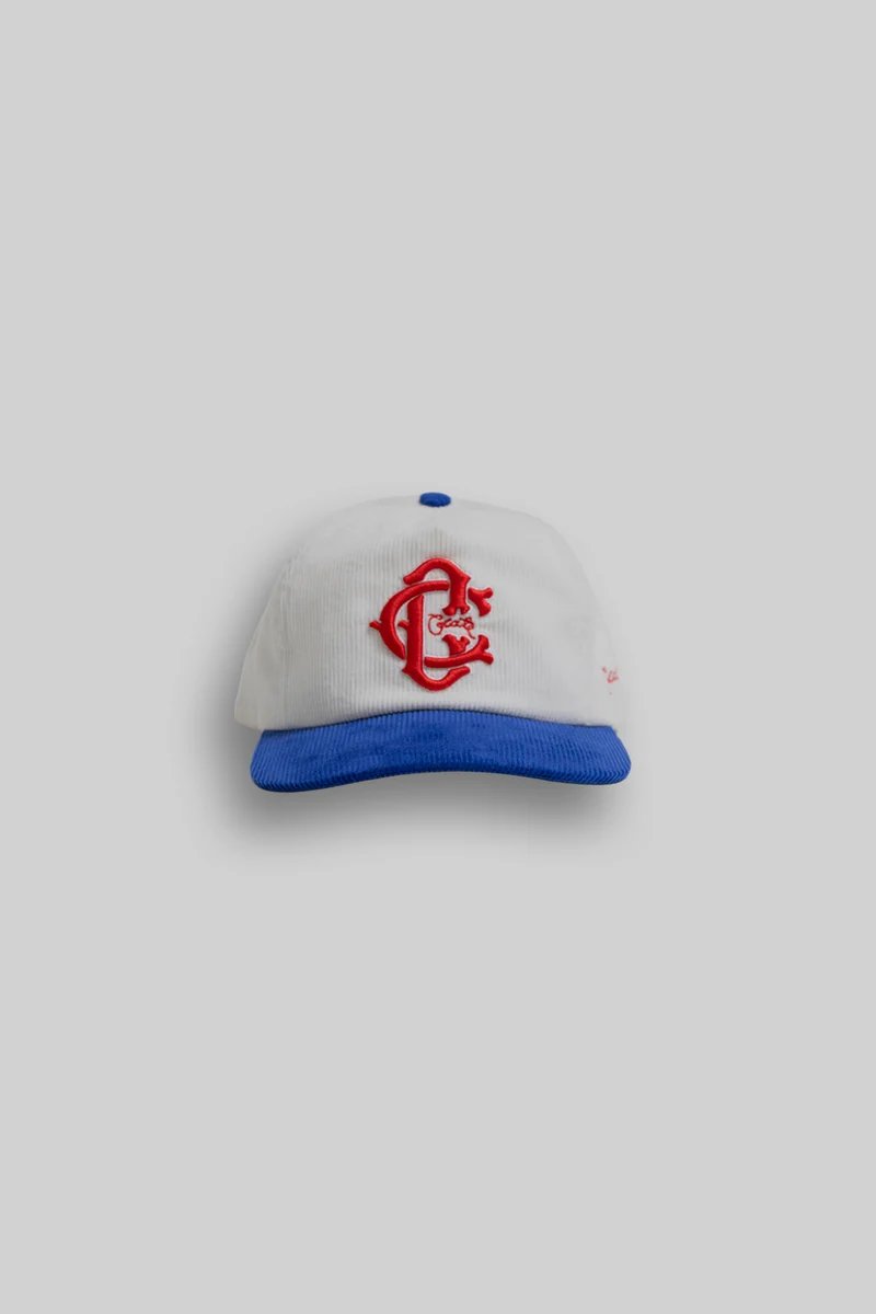 Crate Monogram Cord Snapback - White/Blue