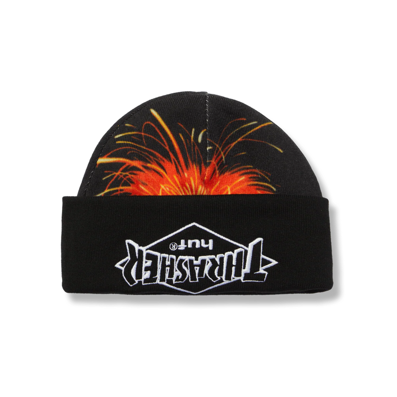 Huf X Thrasher Meltdown Reversible Beanie - Black