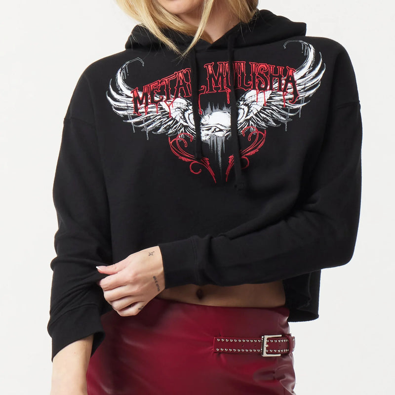 Metal Mulisha Bad To The Bone Womens Cropped Hoody