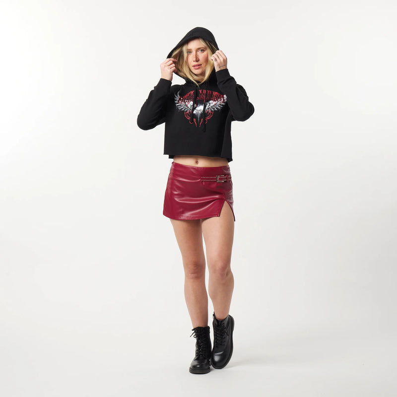 Metal Mulisha Bad To The Bone Womens Cropped Hoody