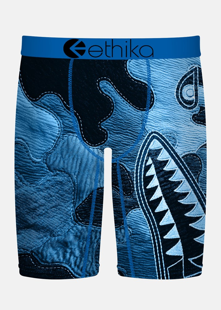 Ethika Mens Bomber Denim Blues Staple