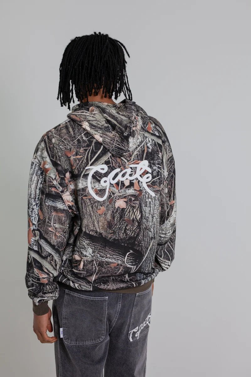 Crate Scripted Box Fit Hoodie - Tree Camo