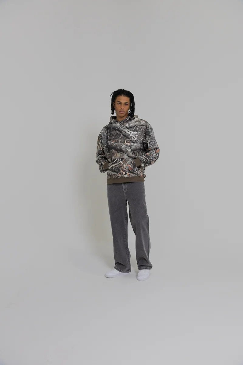 Crate Scripted Box Fit Hoodie - Tree Camo