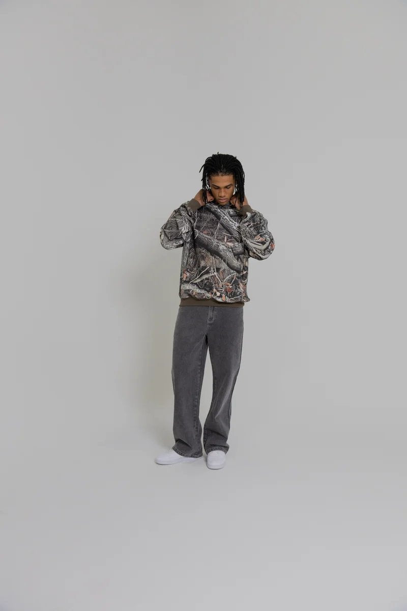 Crate Scripted Box Fit Hoodie - Tree Camo