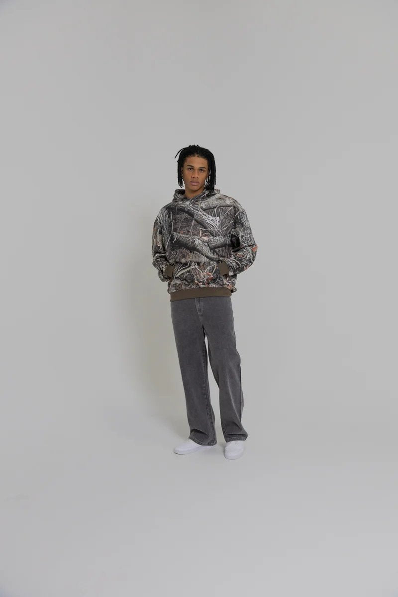 Crate Scripted Box Fit Hoodie - Tree Camo