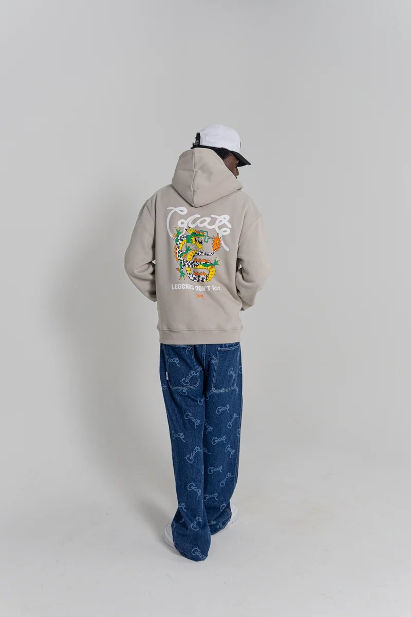 Crate Baggy Barry Laser Script Denim Pants - Navy