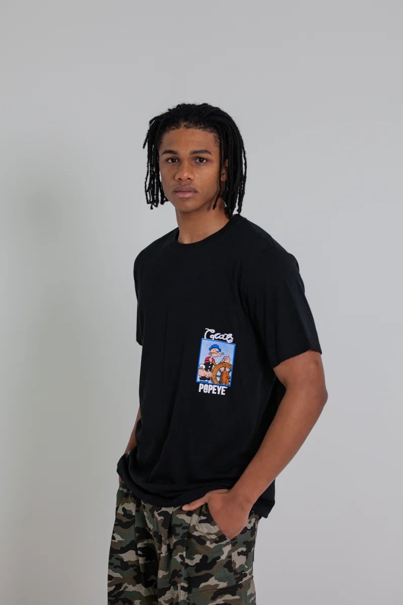 Crate X Popeye Captain Tee - Black