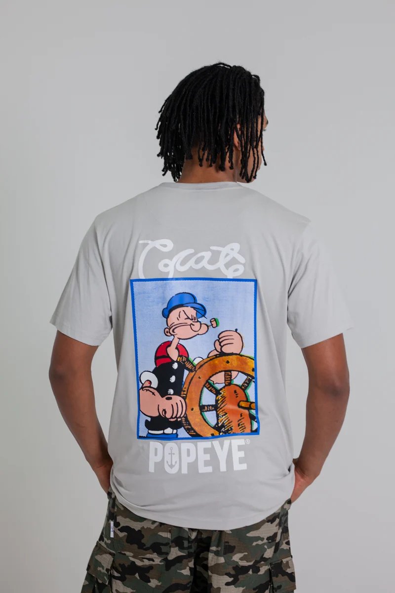 Crate X Popeye Captain Tee - Light Grey