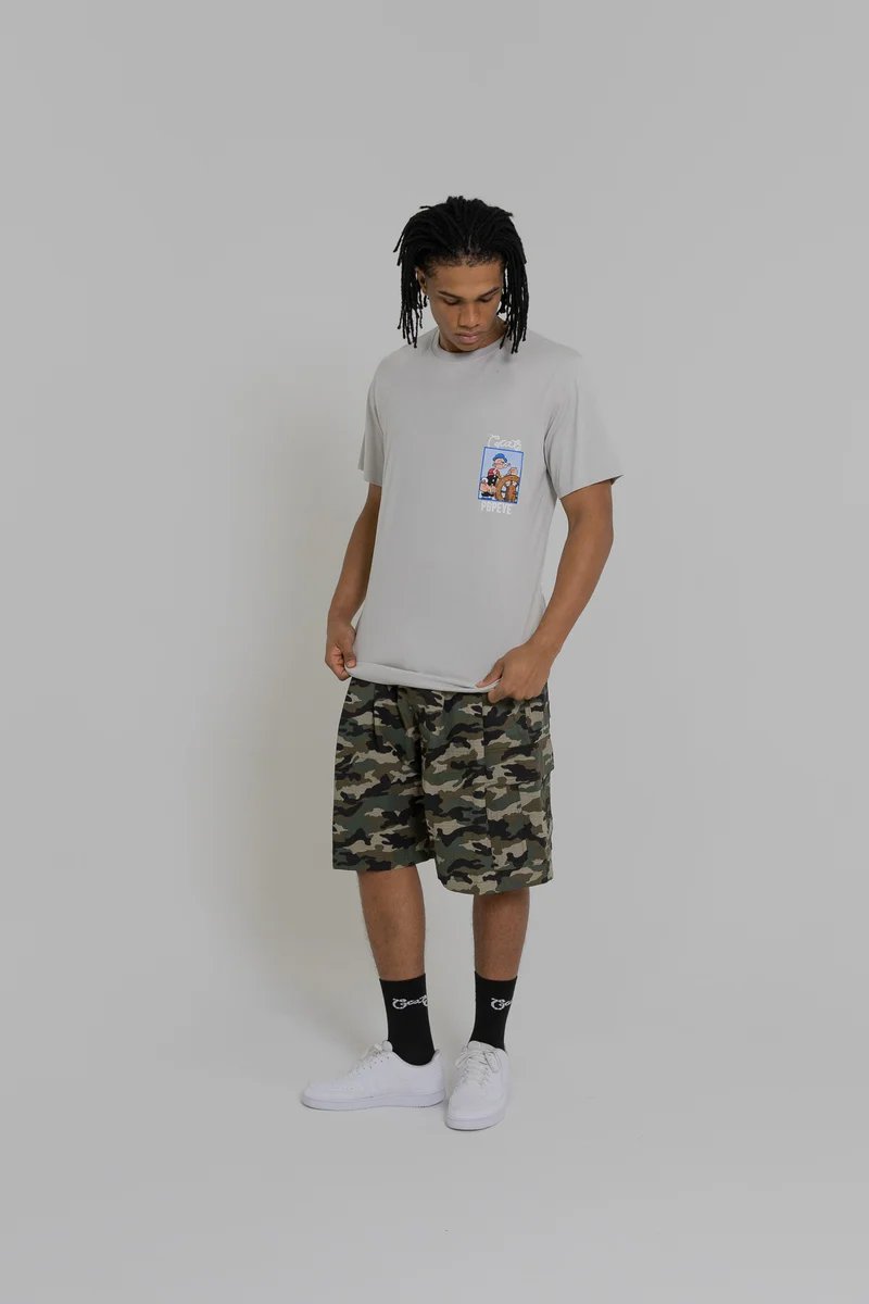 Crate X Popeye Captain Tee - Light Grey