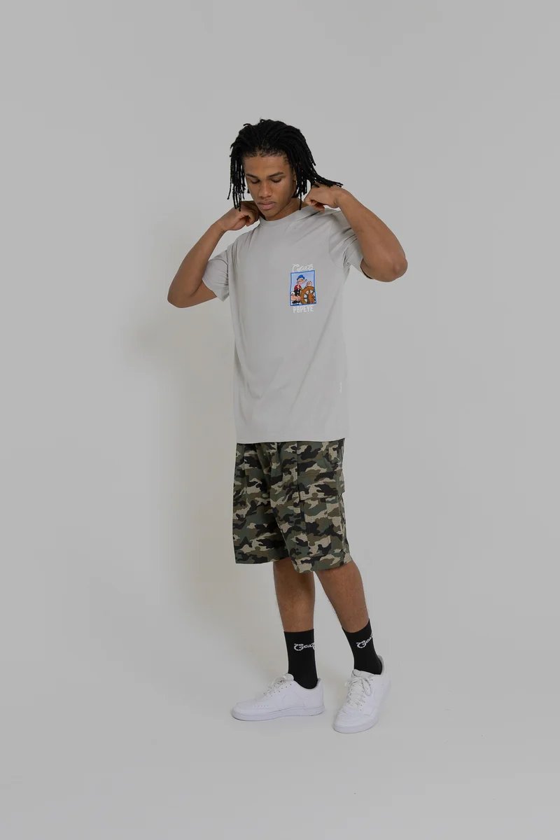 Crate X Popeye Captain Tee - Light Grey