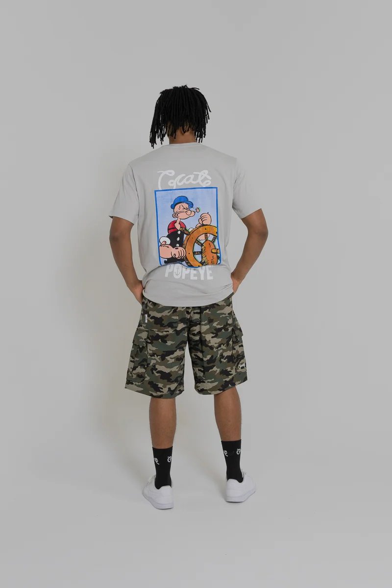 Crate X Popeye Captain Tee - Light Grey