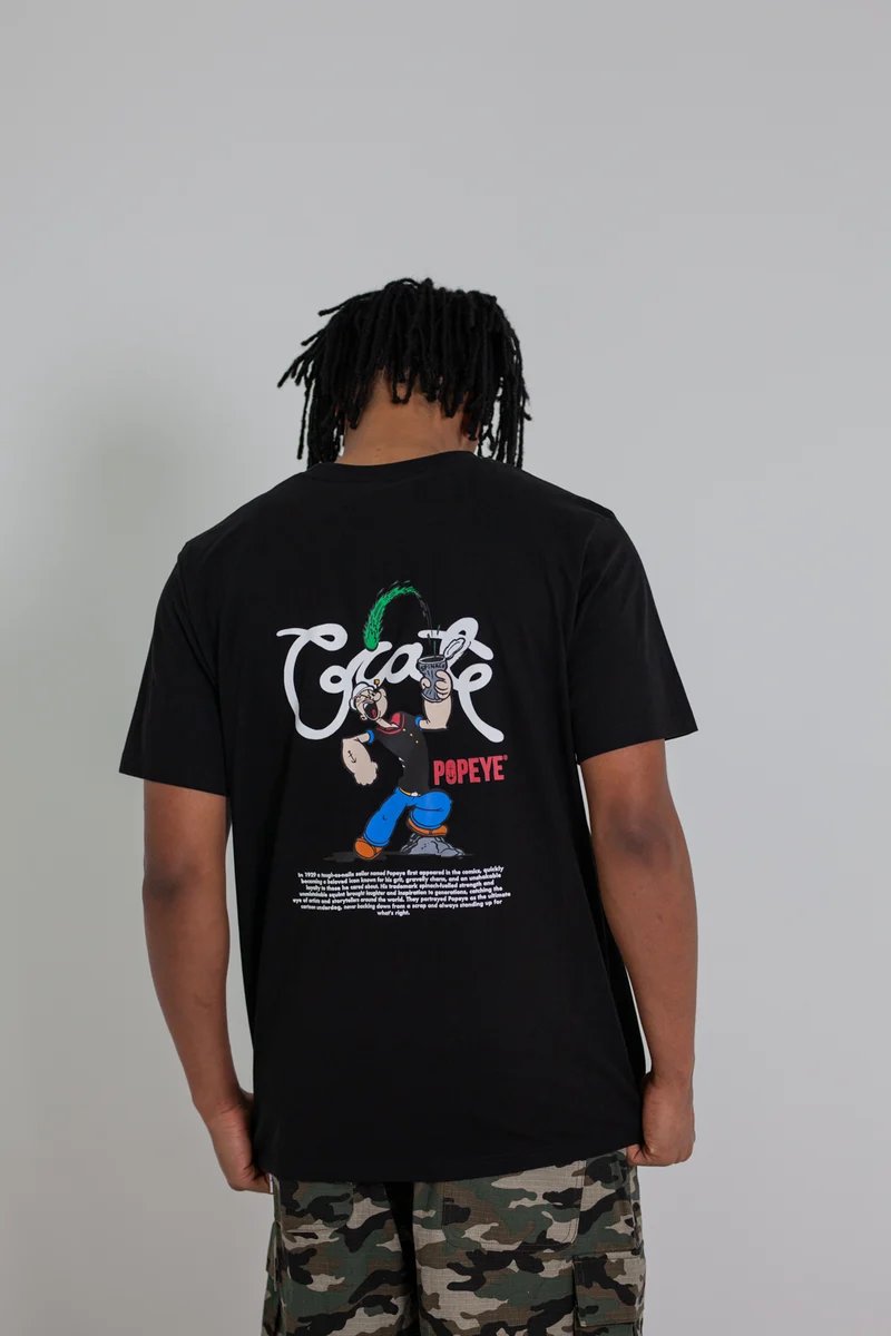 Crate X Popeye Spinach Tee - Black