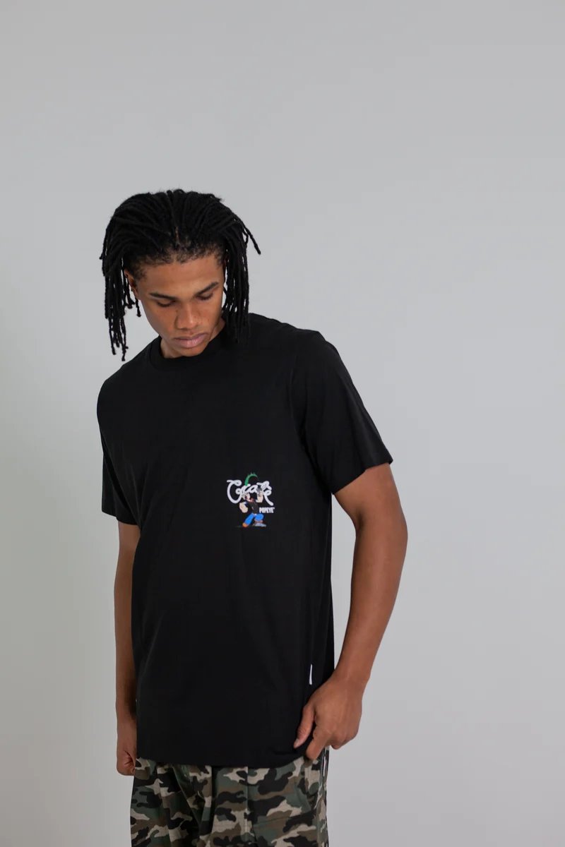 Crate X Popeye Spinach Tee - Black