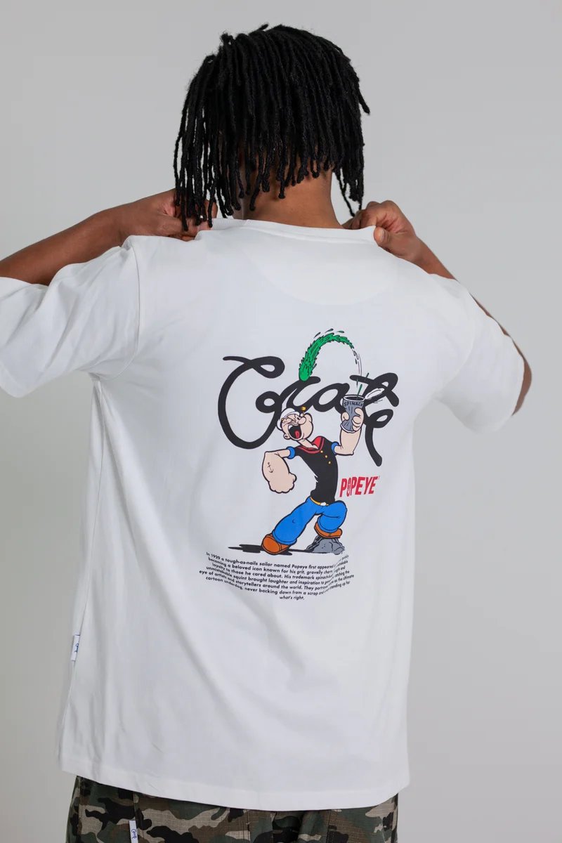 Crate X Popeye Spinach Tee - White
