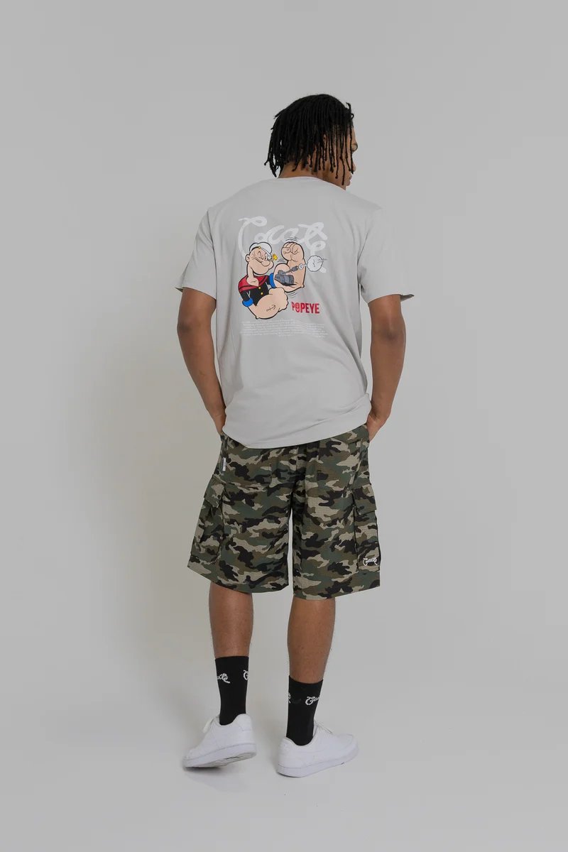 Crate X Popeye Tank Tee - Light Grey
