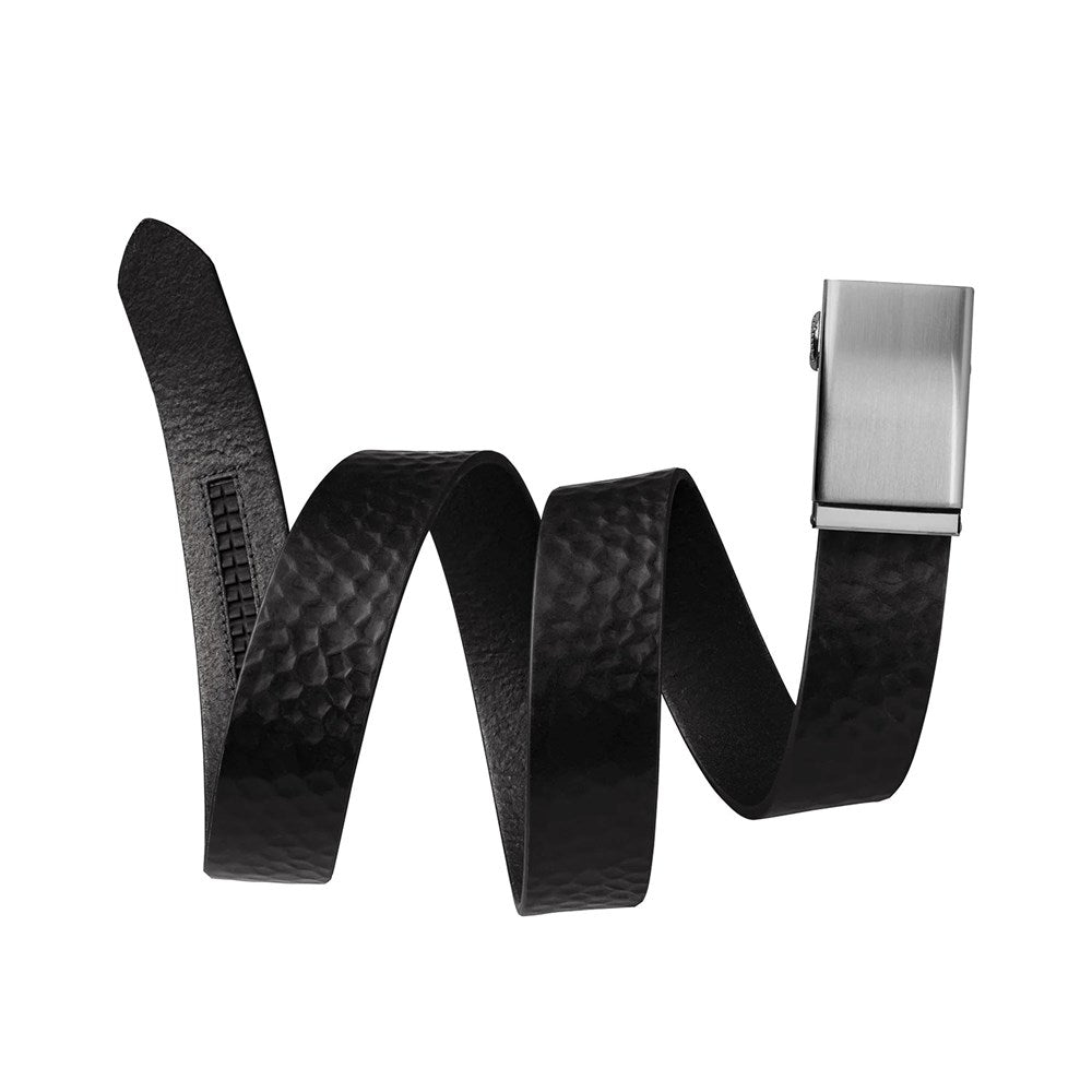 Mission Belt Steel Buckle / 40mm Black Caddy Embossed Full Grain Leather Belt