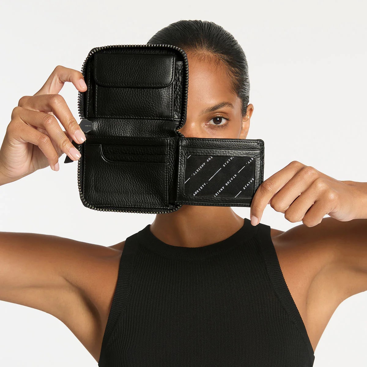 Status Anxiety Wayward Leather Wallet - Black