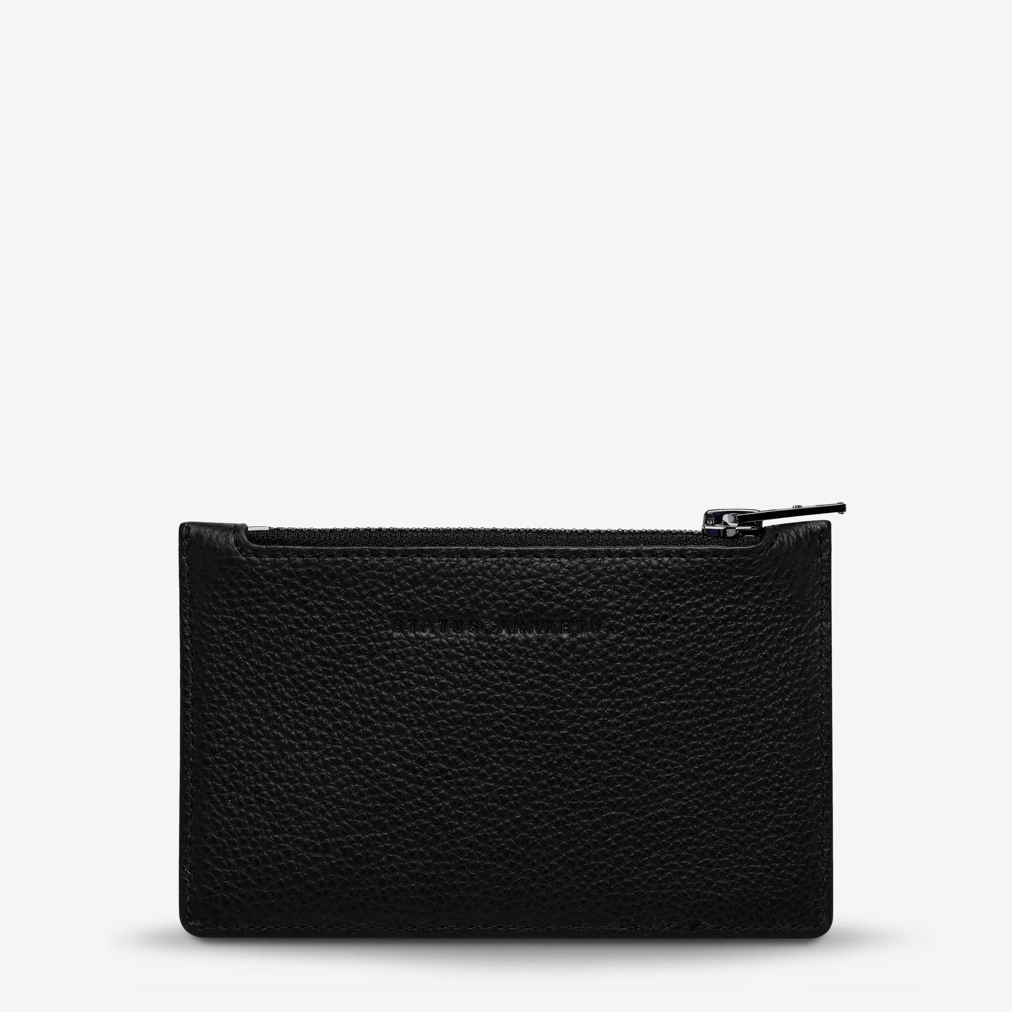 Status Anxiety Avoiding Things Leather Wallet - Black