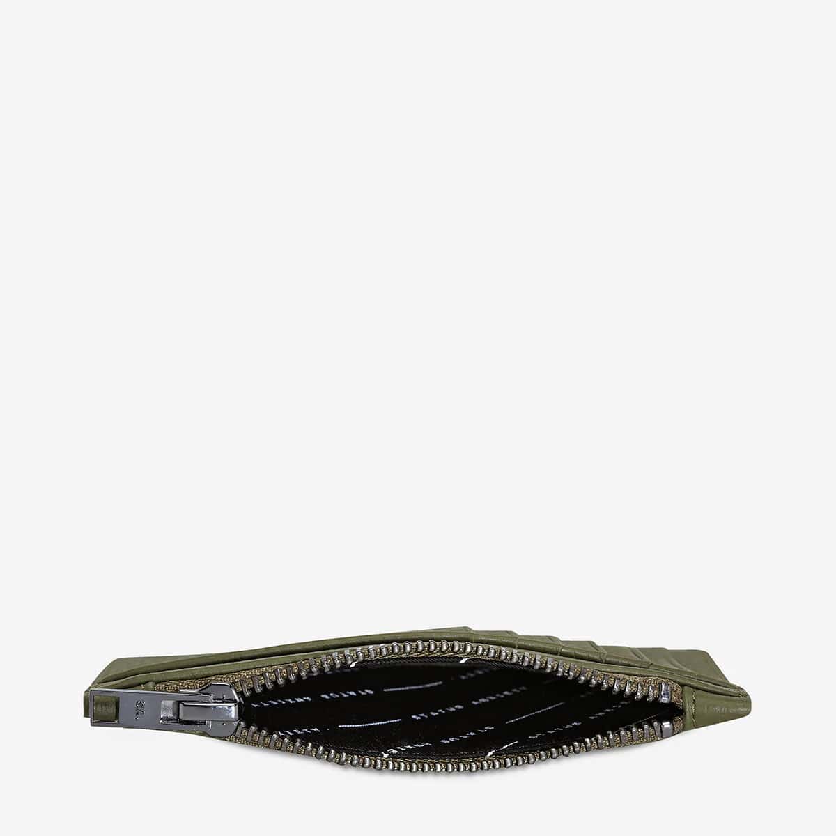 Status Anxiety Avoiding Things Leather Wallet - Khaki