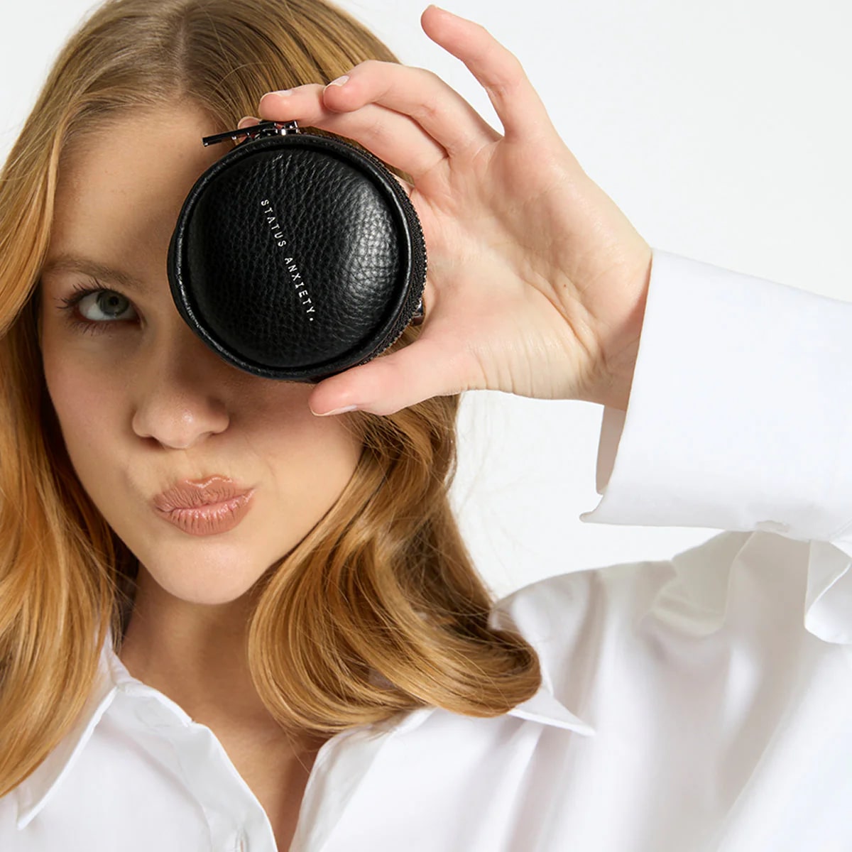 Status Anxiety Go With Me Leather Pouch - Black