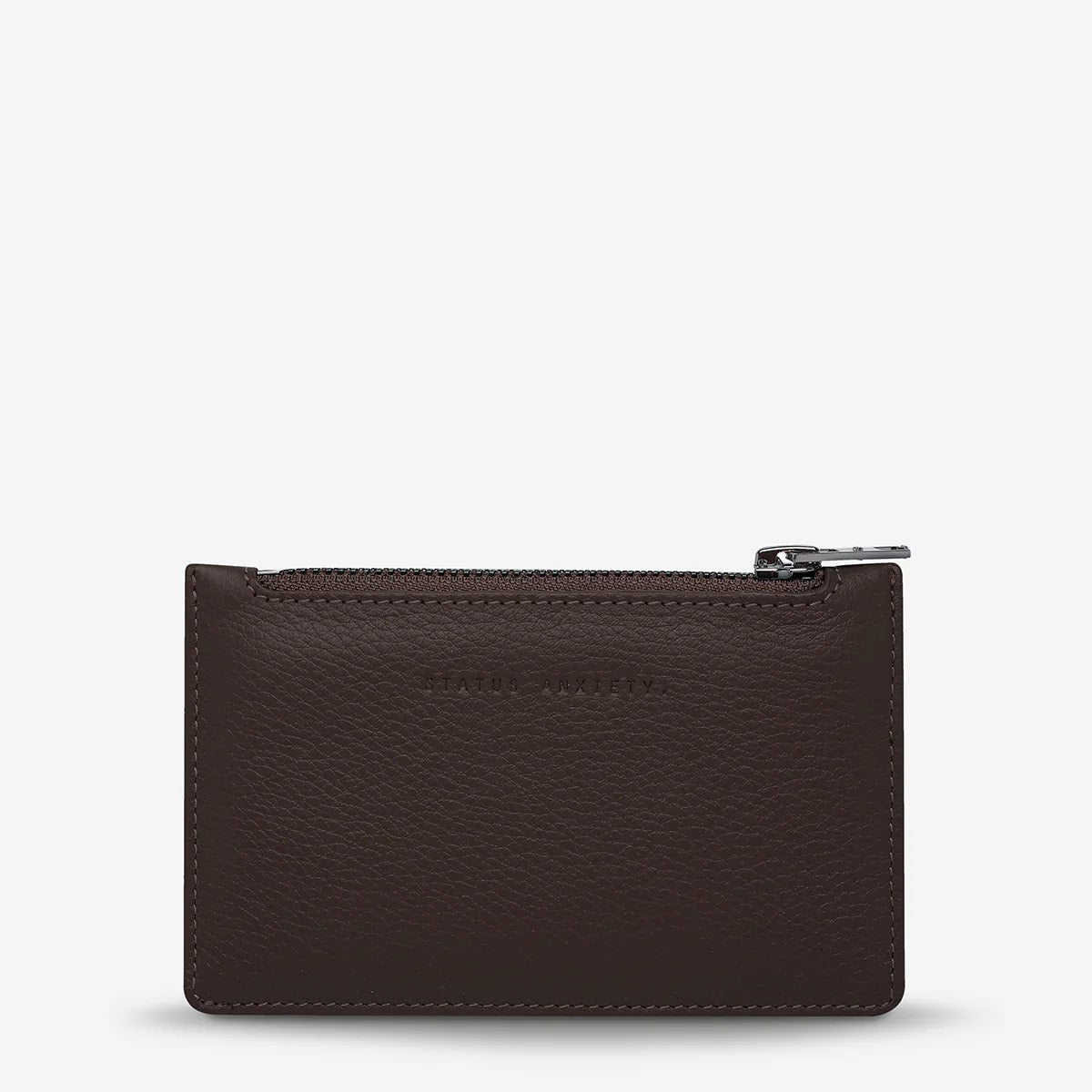 Status Anxiety Avoiding Things Leather Wallet - Cocoa