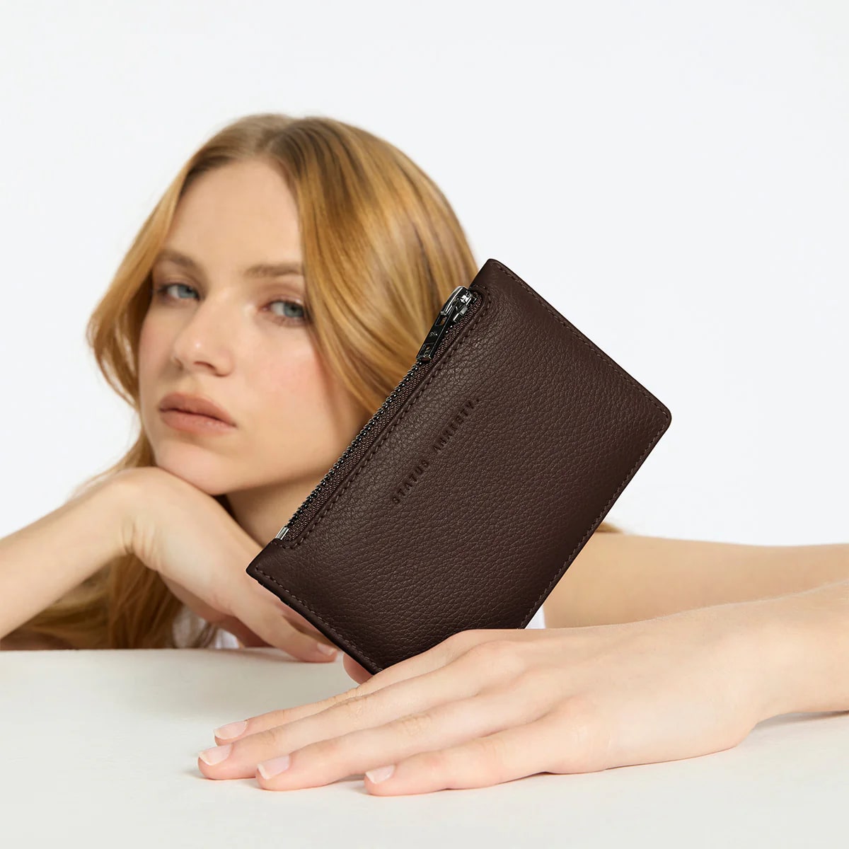 Status Anxiety Avoiding Things Leather Wallet - Cocoa