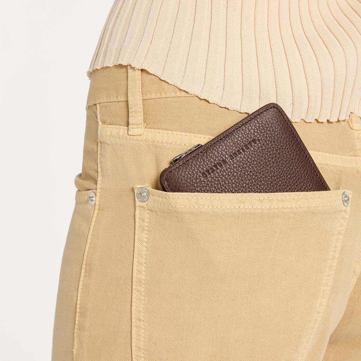 Status Anxiety Sense Of Wonder Leather Wallet - Cocoa