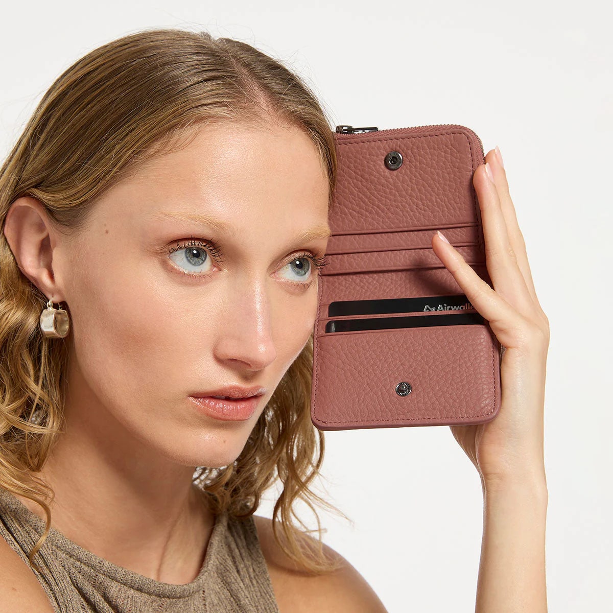 Status Anxiety Sense Of Wonder Leather Wallet - Dusty Rose