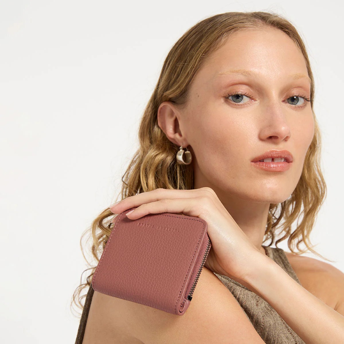 Status Anxiety Sense Of Wonder Leather Wallet - Dusty Rose