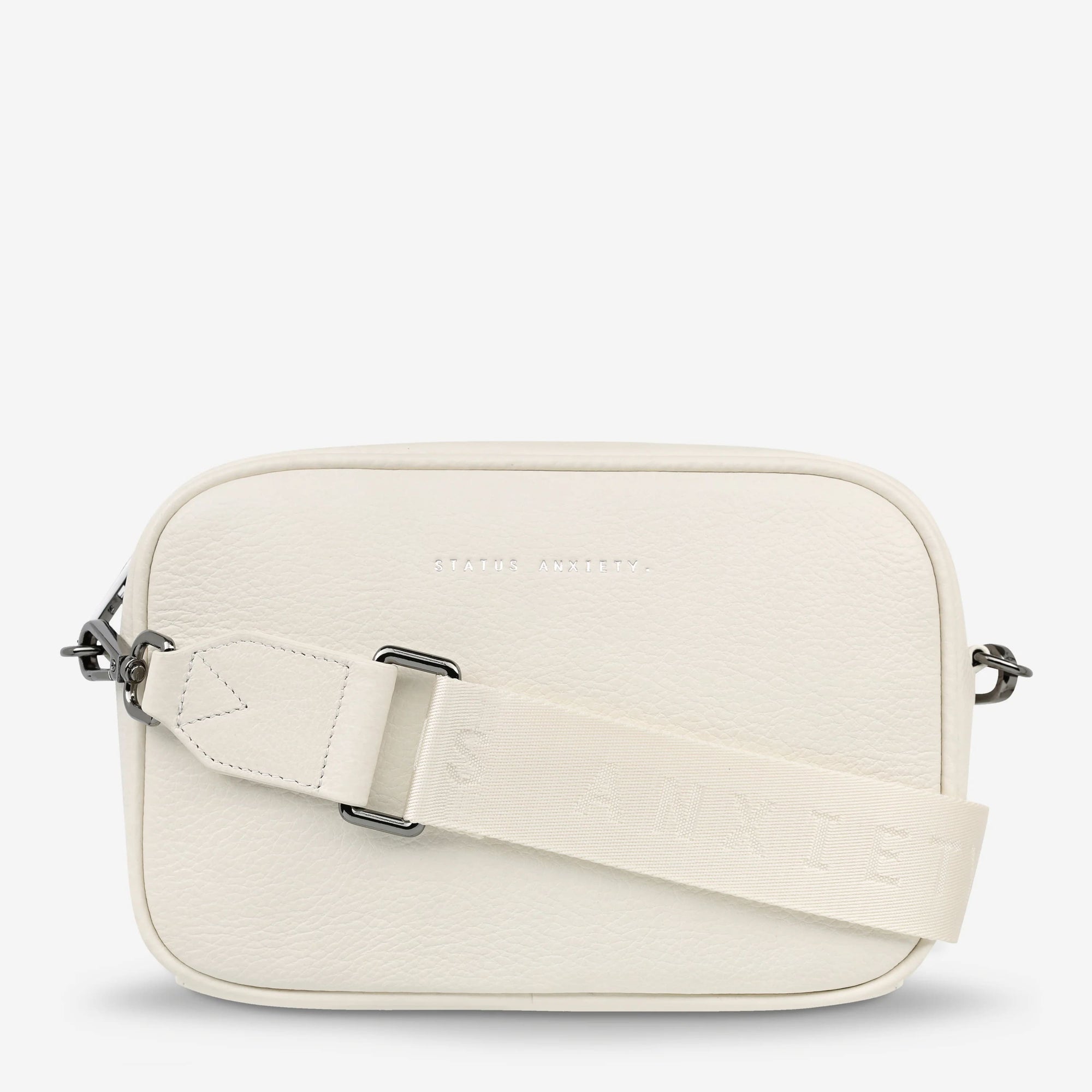 Status Anxiety Plunder With Webbed Strap Bag - Chalk