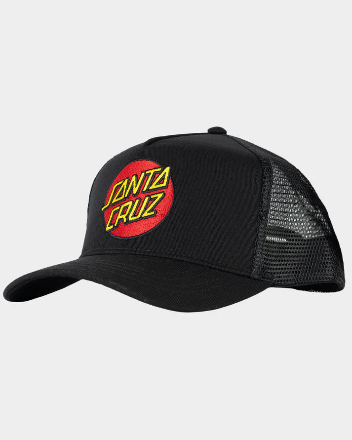 Santa Cruz Classic Dot Boys Trucker Hat Black