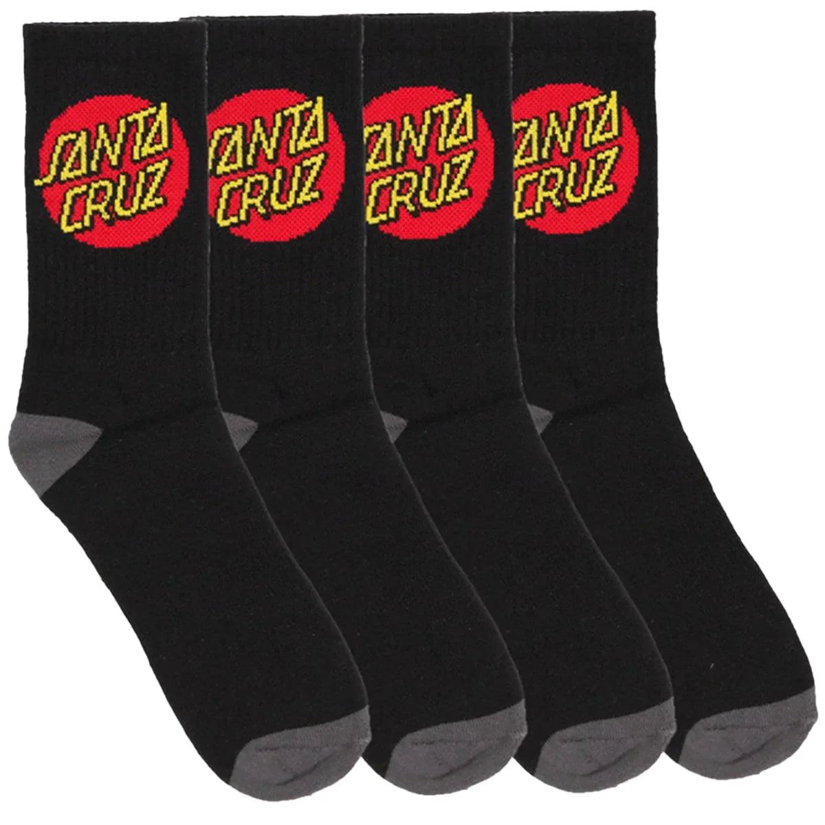 Santa Cruz Classic Dot Boys Socks 4 Pack