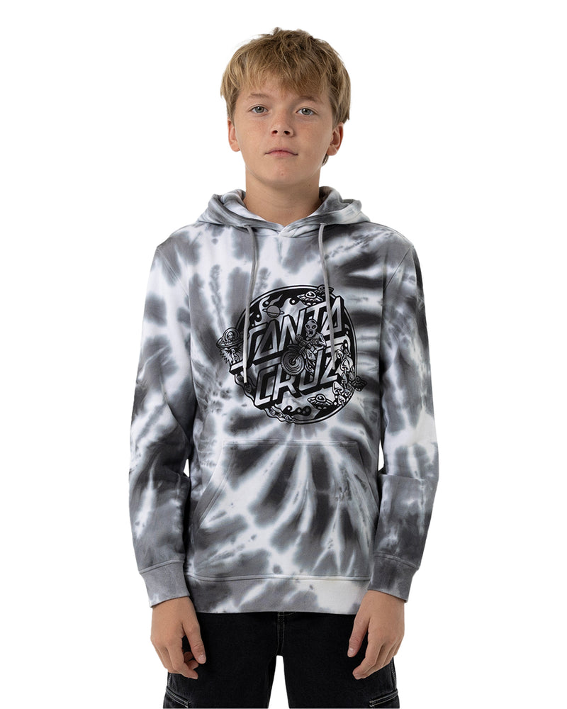 Santa Cruz Winkowski Dope Planet 2 Dot Mono Front Boys Hoodie