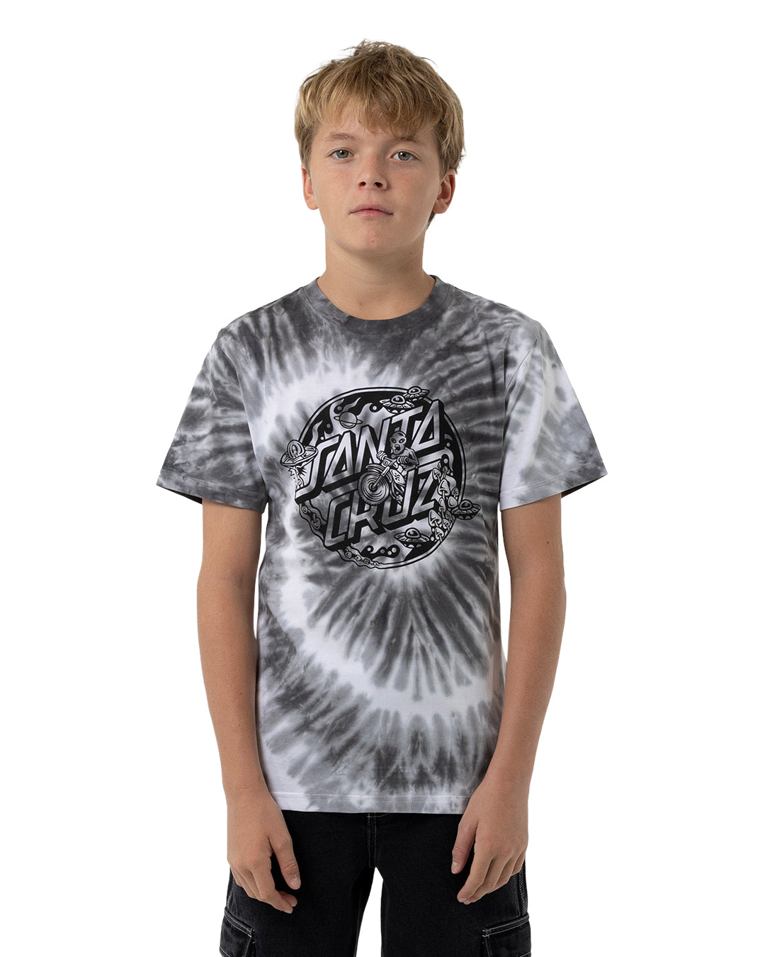 Santa Cruz Winkowski Dope Planet 2 Dot Mono Front Boys Tee
