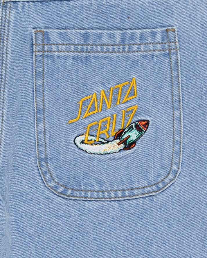Santa Cruz Space Rocket Stack Boys Jean Shorts