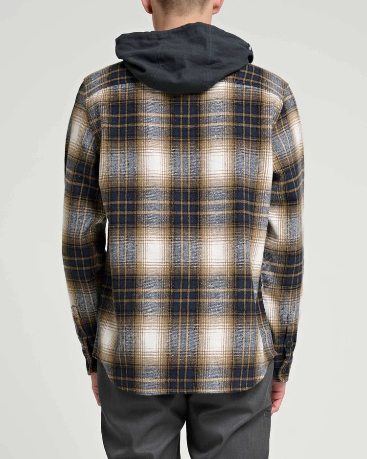 Salty Crew Check Flannel Hooded Shirt
