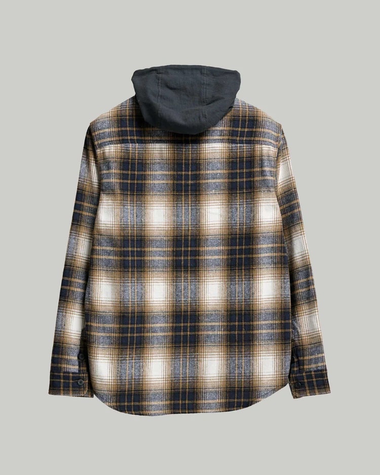 Salty Crew Check Flannel Hooded Shirt