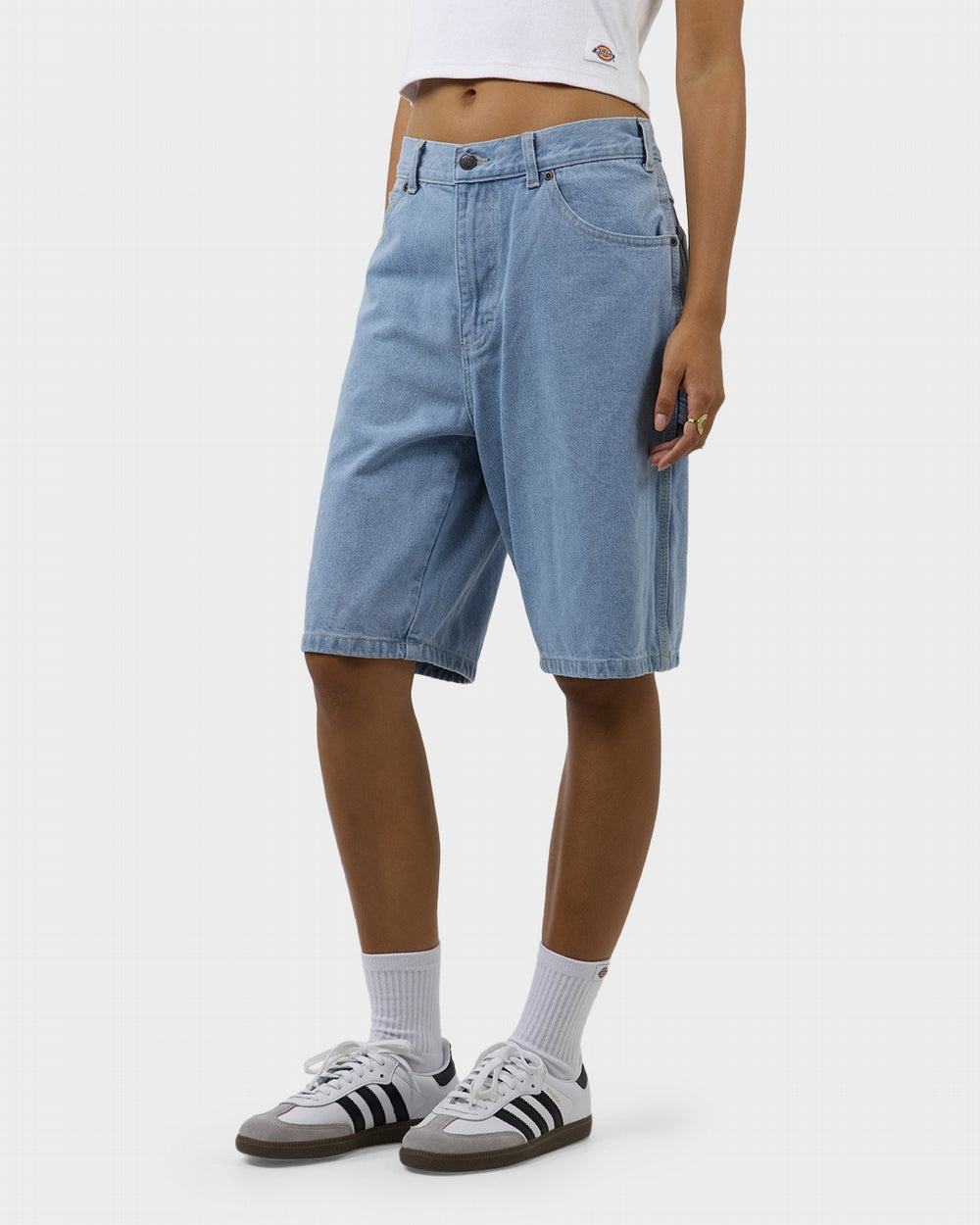 Dickies 11" Relaxed Fit Carpenter Denim Shorts - Light Indigo