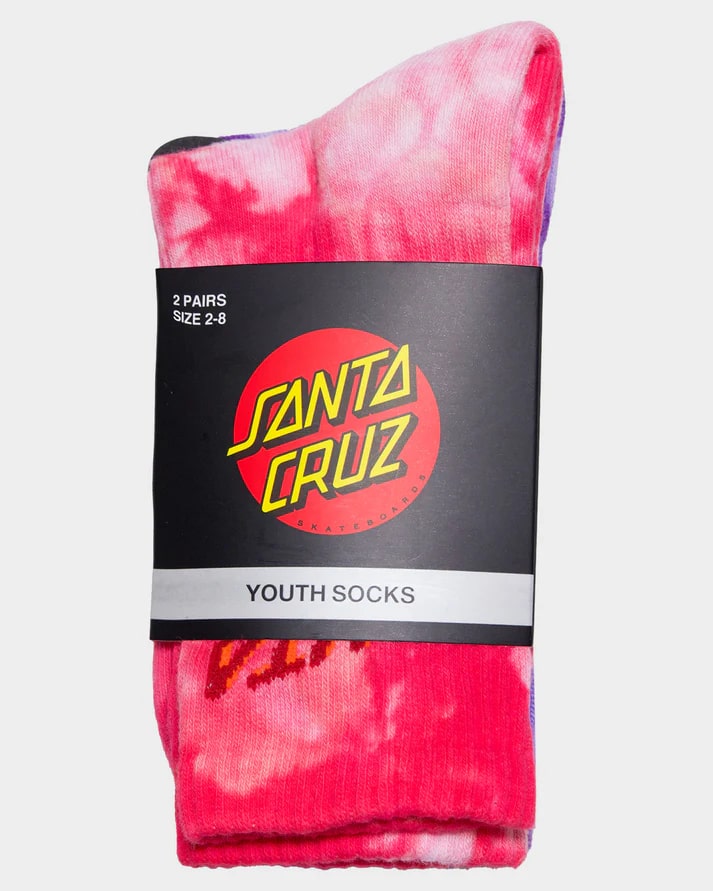 Santa Cruz Free Spirit Stack Girls Crew Socks 2 Pack