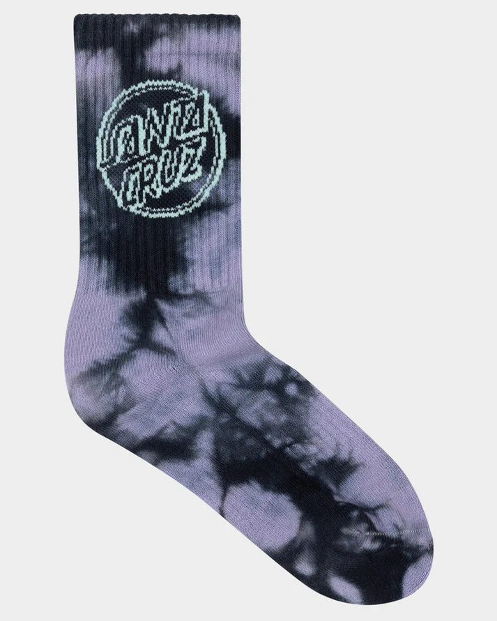 Santa Cruz Contra Dot Mono Girls Crew Socks 2 Pack