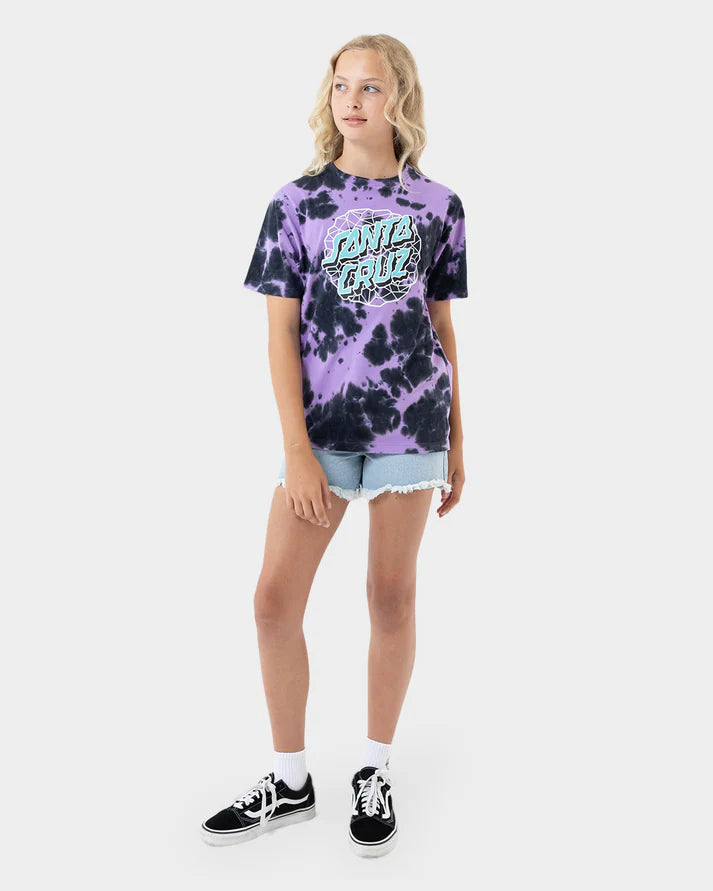 Santa Cruz Facet Dot Hollow Front Girls Tee