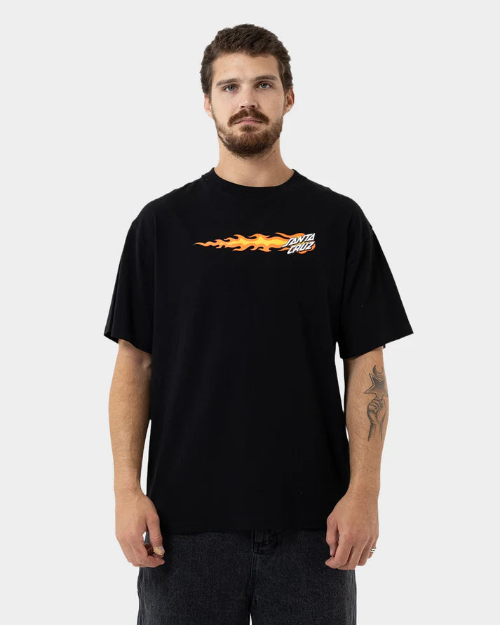 Santa Cruz Flaming Dice Dot Flash Tee