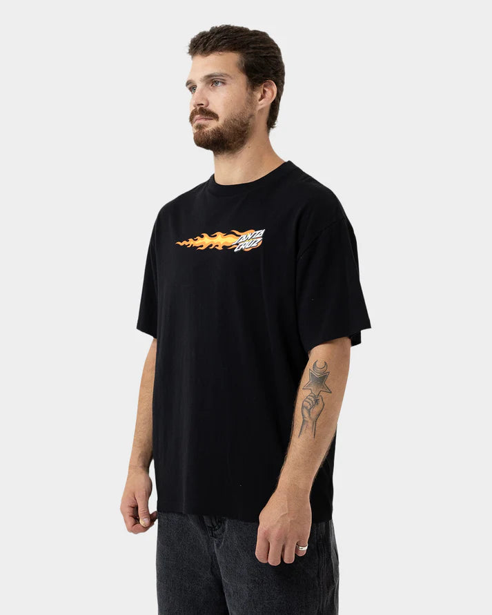 Santa Cruz Flaming Dice Dot Flash Tee