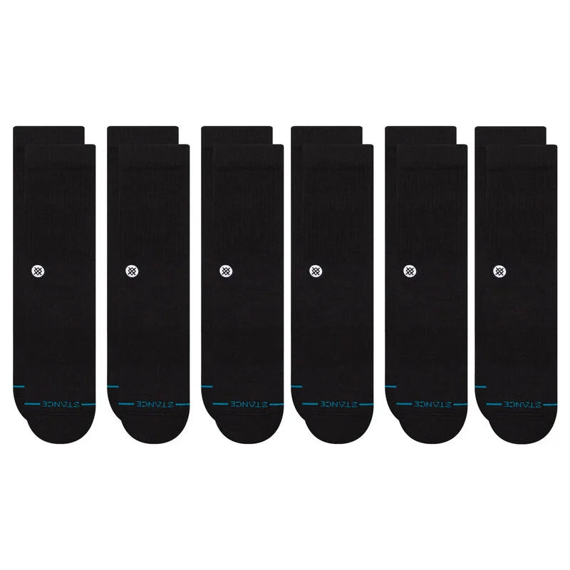 Stance Origin 6 Pack Crew Socks - Black