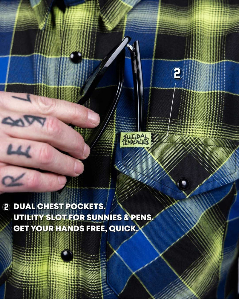 Dixxon Suicidal Tendencies Adrenaline Addict Flannel