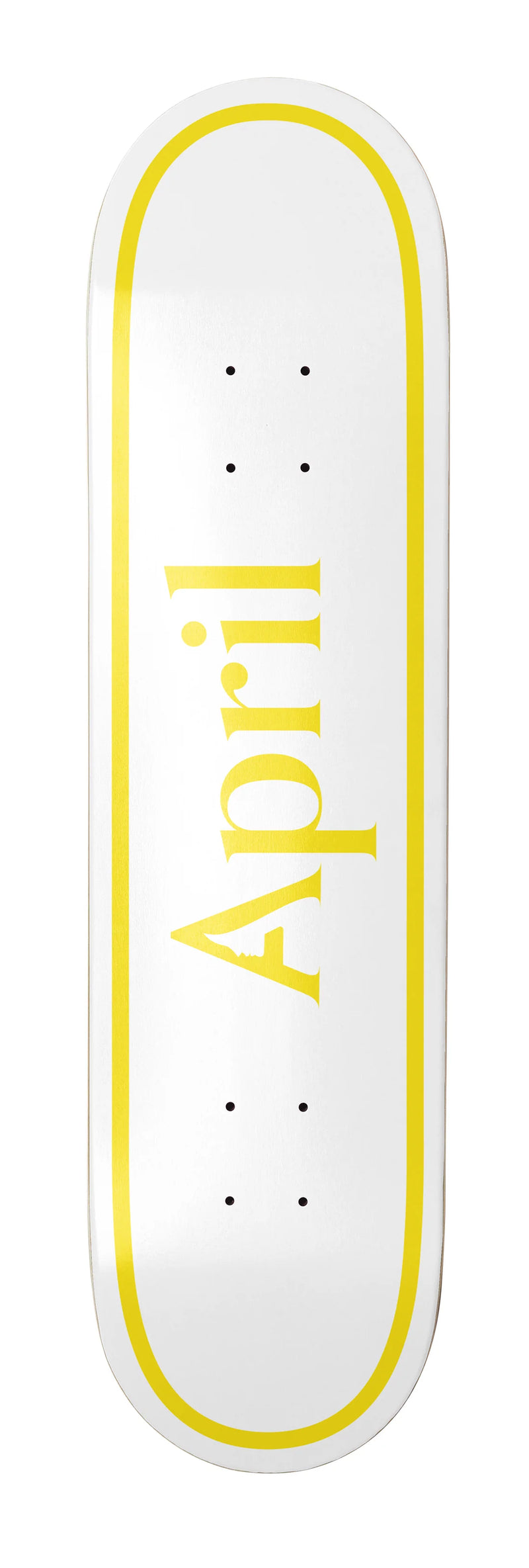 APRIL OG LOGO YELLOW/WHITE 8.0" DECK