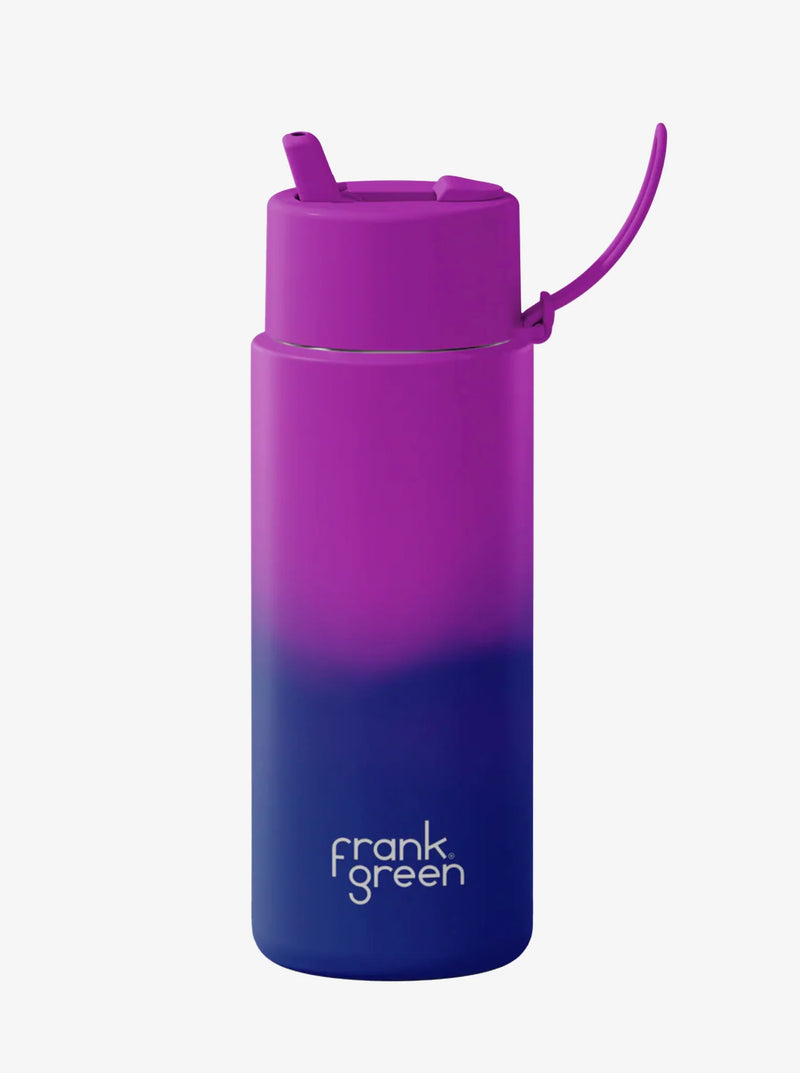 Frank Green Twilight Colour Changing SS Ultralite Reusable Bottle with Flip Straw Lid - 1000ml (34oz)