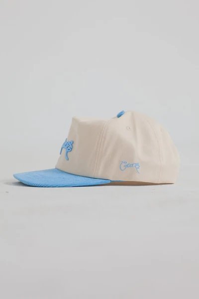 Crate Scripted 1/2 Cord Snapback - Tofu/Light Blue